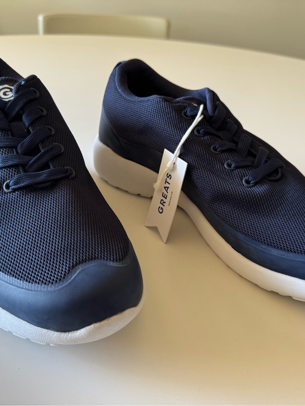 NEW! Size 11.5 Greats Brooklyn The Bab Low V.2 mesh navy blue sneakers